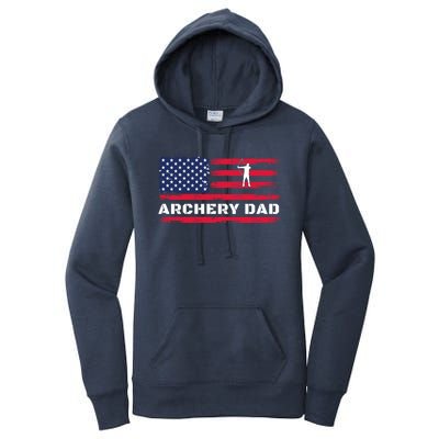 American Flag Archery Dad Father's Day Meaningful Gift Women's Pullover Hoodie