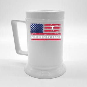 American Flag Archery Dad Father's Day Meaningful Gift Beer Stein