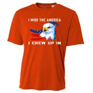 American Flag And Eagle I Miss The America I Grew Up In Gift Cooling Performance Crew T-Shirt