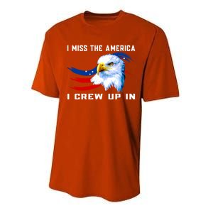 American Flag And Eagle I Miss The America I Grew Up In Gift Performance Sprint T-Shirt