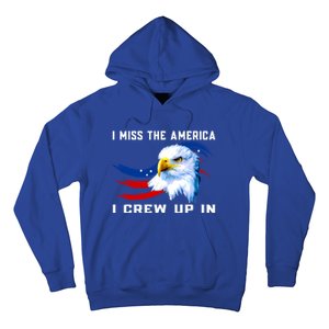 American Flag And Eagle I Miss The America I Grew Up In Gift Hoodie