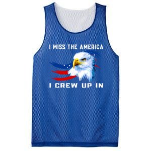 American Flag And Eagle I Miss The America I Grew Up In Gift Mesh Reversible Basketball Jersey Tank