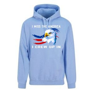 American Flag And Eagle I Miss The America I Grew Up In Gift Unisex Surf Hoodie