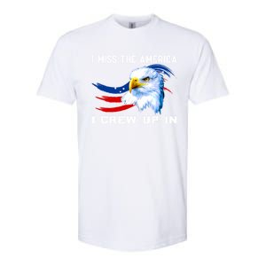 American Flag And Eagle I Miss The America I Grew Up In Gift Softstyle CVC T-Shirt