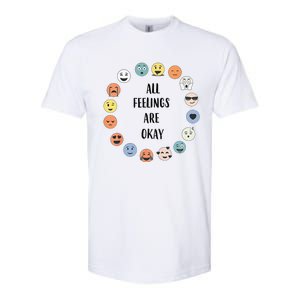 All Feelings Are Okay School Teacher Psychologist Counselor Softstyle CVC T-Shirt