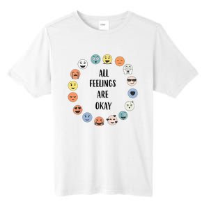 All Feelings Are Okay School Teacher Psychologist Counselor Tall Fusion ChromaSoft Performance T-Shirt