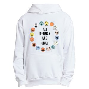 All Feelings Are Okay School Teacher Psychologist Counselor Urban Pullover Hoodie