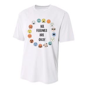 All Feelings Are Okay School Teacher Psychologist Counselor Performance Sprint T-Shirt