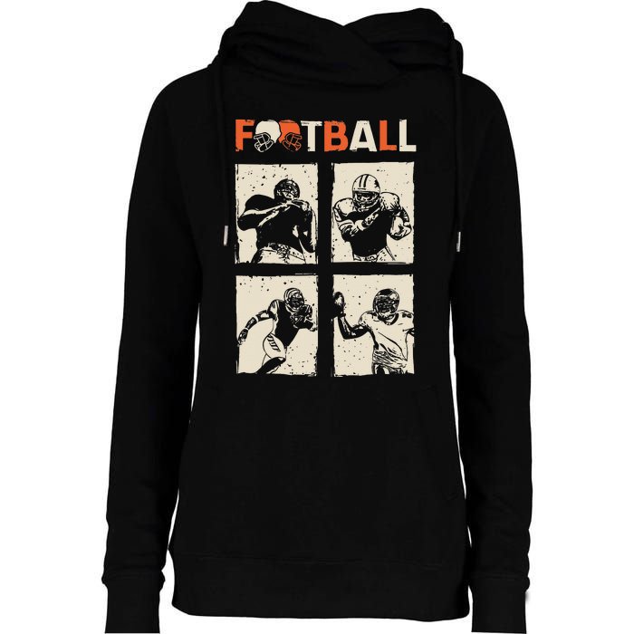 American Football Womens Funnel Neck Pullover Hood