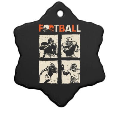 American Football Ceramic Star Ornament