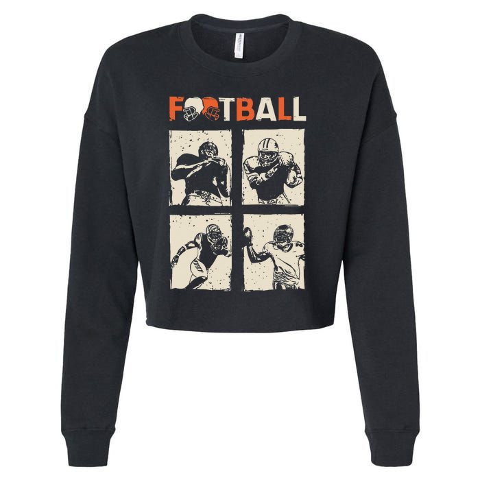 American Football Cropped Pullover Crew