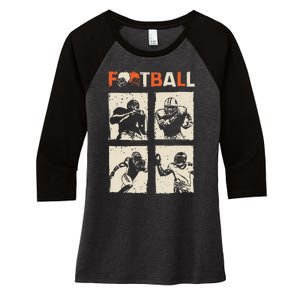 American Football Women's Tri-Blend 3/4-Sleeve Raglan Shirt