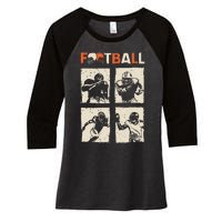 American Football Women's Tri-Blend 3/4-Sleeve Raglan Shirt