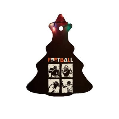 American Football Ceramic Tree Ornament