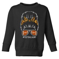 American Football Aunt Leopard Bun Family Aunty Auntie Toddler Sweatshirt