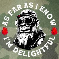 As Far As I Know I'M Delightful Monkey Saying Quote Legacy Tie Dye Trucker Hat