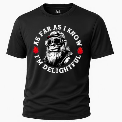 As Far As I Know I'M Delightful Monkey Saying Quote Performance Shirt