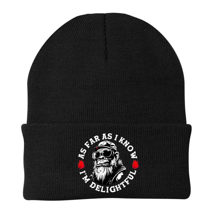 As Far As I Know I'M Delightful Monkey Saying Quote Beanie
