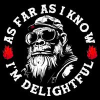 As Far As I Know I'M Delightful Monkey Saying Quote Drawstring Bag