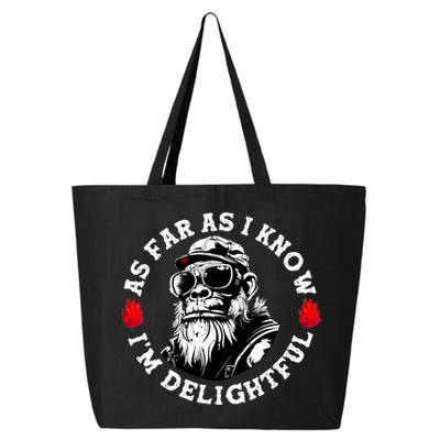 As Far As I Know I'M Delightful Monkey Saying Quote 25L Jumbo Tote