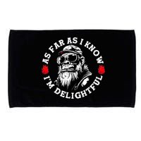 As Far As I Know I'M Delightful Monkey Saying Quote Microfiber Hand Towel