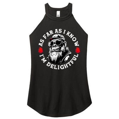 As Far As I Know I'M Delightful Monkey Saying Quote Women's Perfect Tri Rocker Tank
