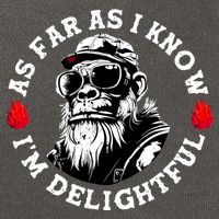 As Far As I Know I'M Delightful Monkey Saying Quote Cotton Canvas Backpack
