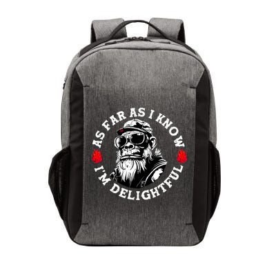 As Far As I Know I'M Delightful Monkey Saying Quote Vector Backpack