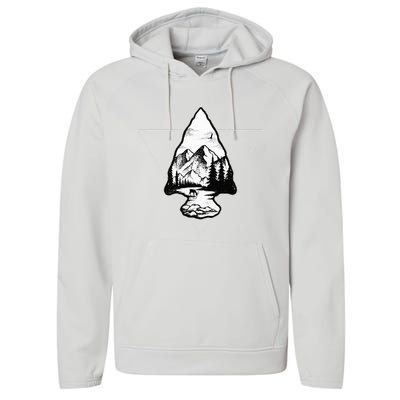 Arrowhead Fossil Arrow Tip Performance Fleece Hoodie