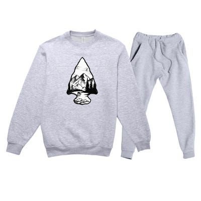 Arrowhead Fossil Arrow Tip Premium Crewneck Sweatsuit Set