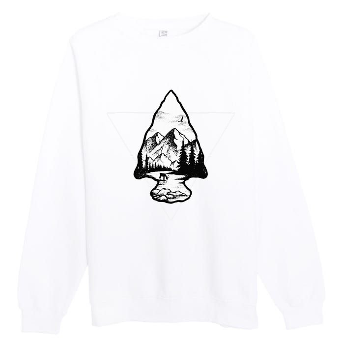 Arrowhead Fossil Arrow Tip Premium Crewneck Sweatshirt