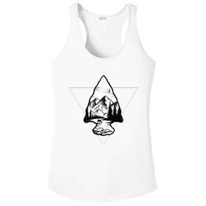 Arrowhead Fossil Arrow Tip Ladies PosiCharge Competitor Racerback Tank