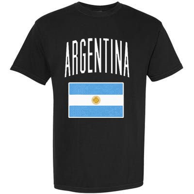 Argentina Flag Argentine Football Soccer Fan Garment-Dyed Heavyweight T-Shirt