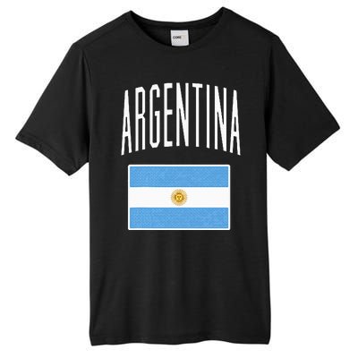 Argentina Flag Argentine Football Soccer Fan Tall Fusion ChromaSoft Performance T-Shirt