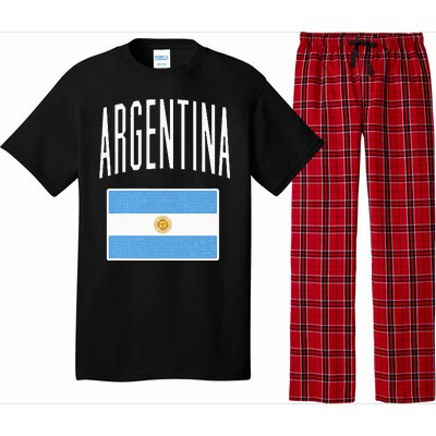 Argentina Flag Argentine Football Soccer Fan Pajama Set