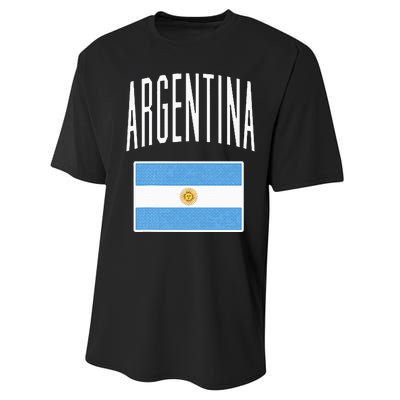 Argentina Flag Argentine Football Soccer Fan Performance Sprint T-Shirt