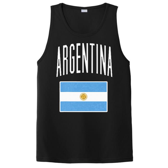 Argentina Flag Argentine Football Soccer Fan PosiCharge Competitor Tank