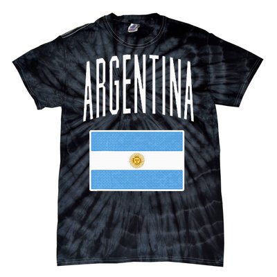 Argentina Flag Argentine Football Soccer Fan Tie-Dye T-Shirt