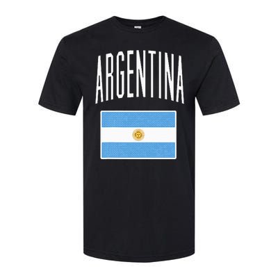 Argentina Flag Argentine Football Soccer Fan Softstyle CVC T-Shirt