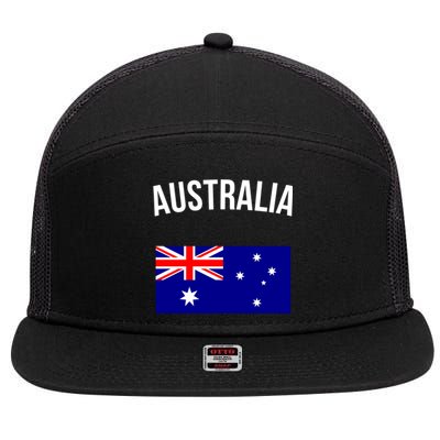 Australia Flag Australian Cute Gift Australia Hooded Great Gift 7 Panel Mesh Trucker Snapback Hat