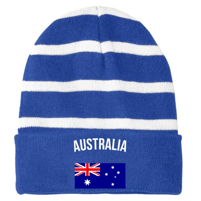 Australia Flag Australian Cute Gift Australia Hooded Great Gift Striped Beanie with Solid Band