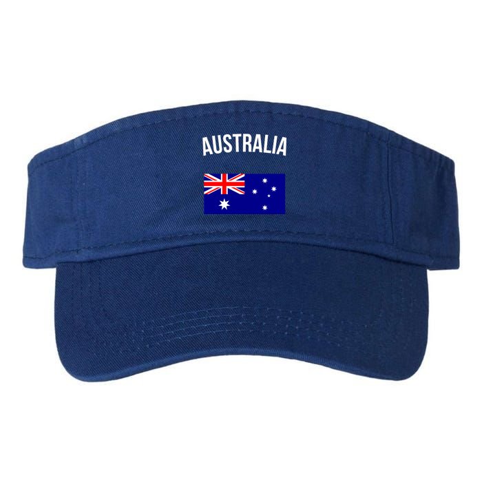 Australia Flag Australian Cute Gift Australia Hooded Great Gift Valucap Bio-Washed Visor