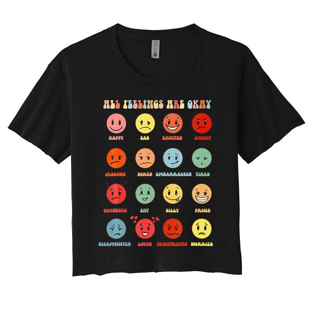 All Feeling Are Okay Mental Health Matters Crop Top
