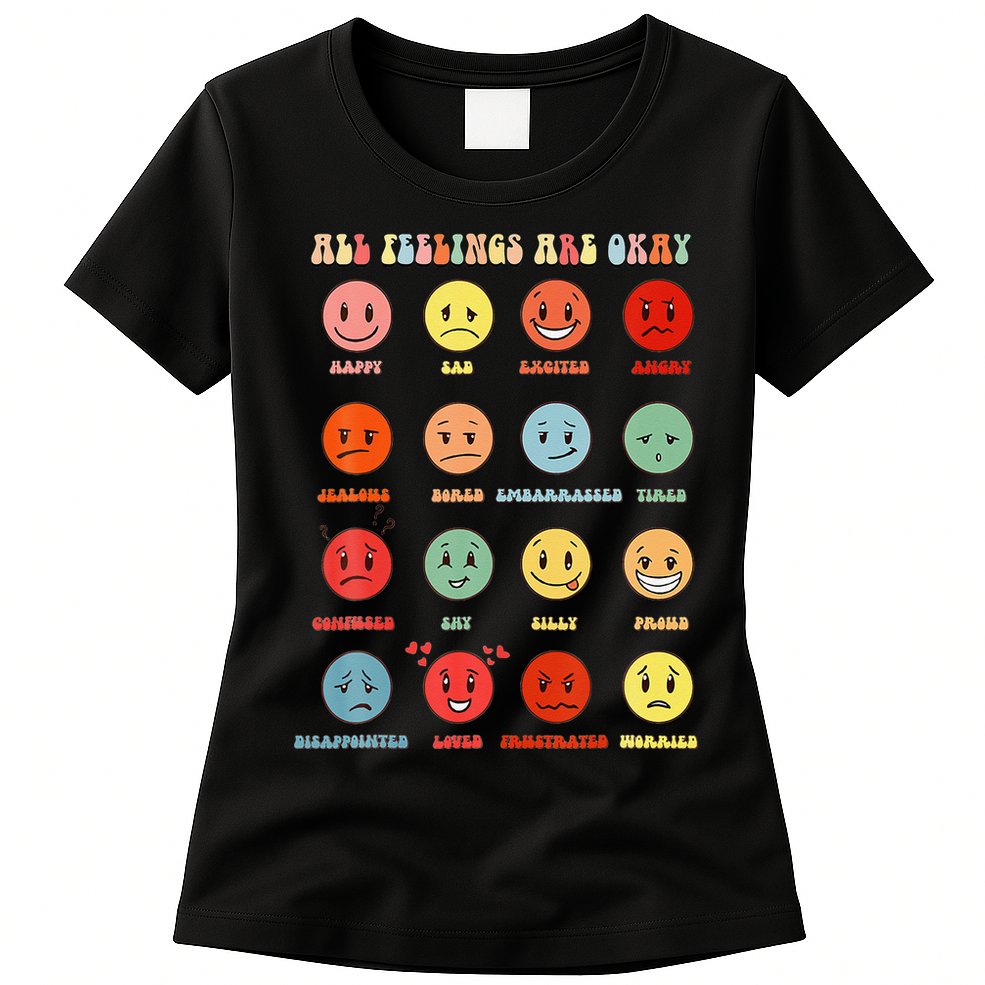 All Feeling Are Okay Mental Health Matters Womens T-Shirt