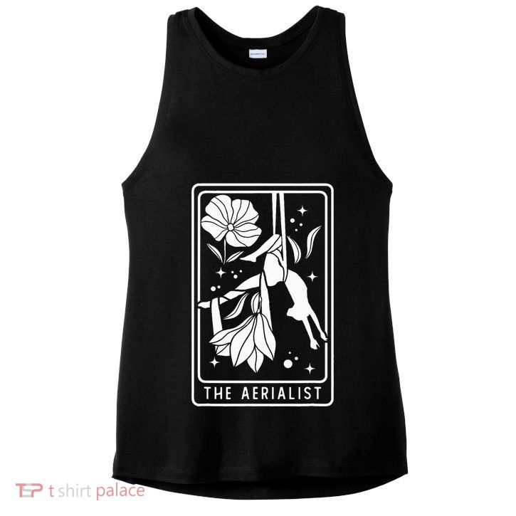 Aerialist Floral Acrobatics Dancer Aerial Silk Circus Sports Ladies PosiCharge Tri-Blend Wicking Tank