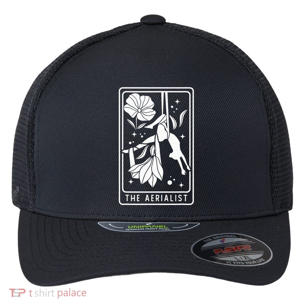 Aerialist Floral Acrobatics Dancer Aerial Silk Circus Sports Flexfit Unipanel Trucker Cap