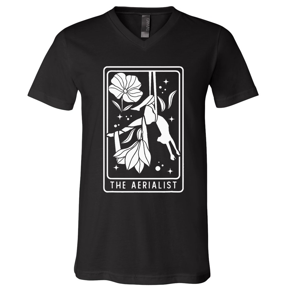 Aerialist Floral Acrobatics Dancer Aerial Silk Circus Sports V-Neck T-Shirt