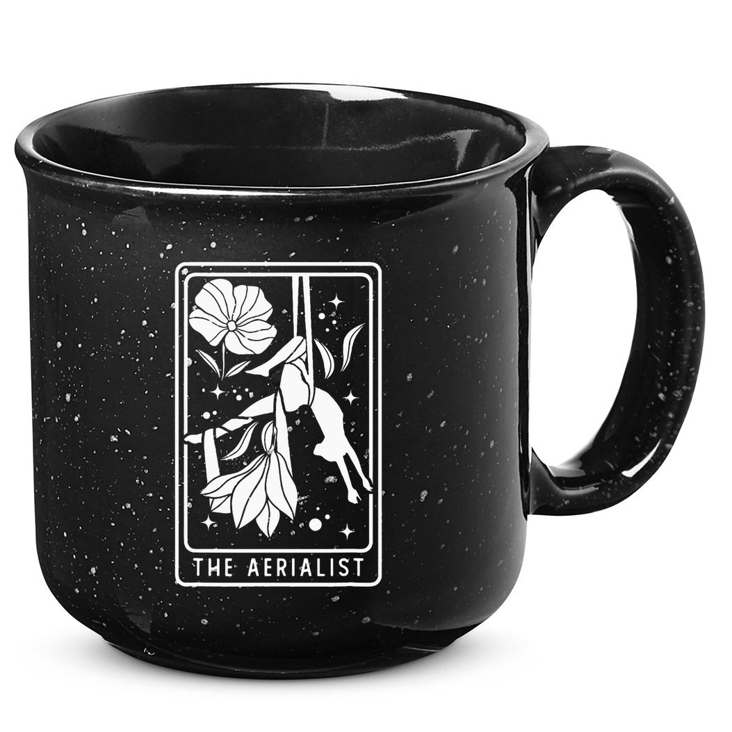Aerialist Floral Acrobatics Dancer Aerial Silk Circus Sports 15oz Campfire Ceramic Mug