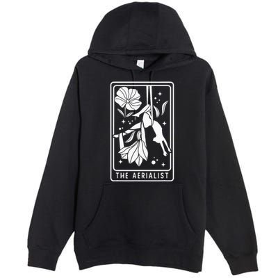 Aerialist Floral Acrobatics Dancer Aerial Silk Circus Sports Premium Pullover Hoodie