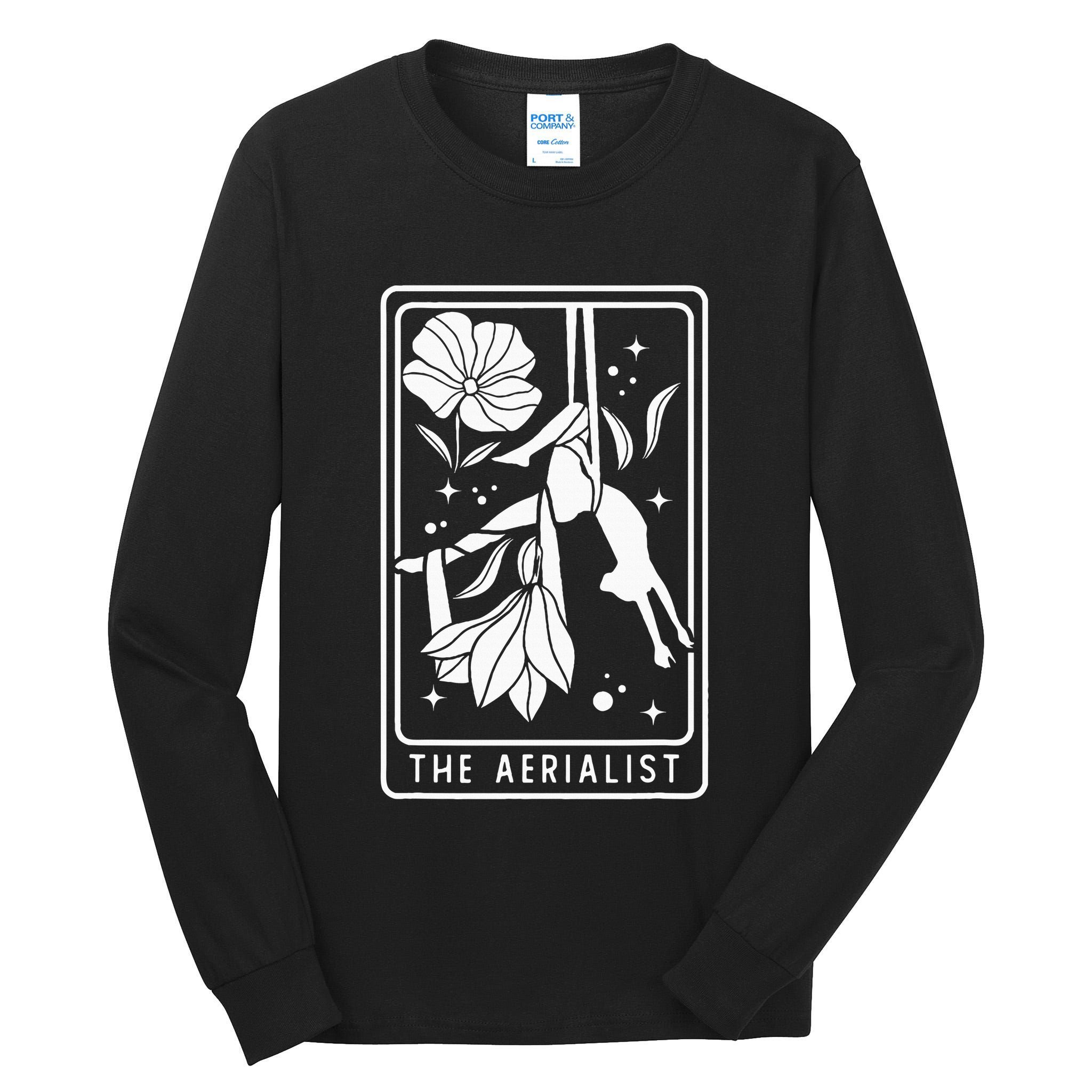 Aerialist Floral Acrobatics Dancer Aerial Silk Circus Sports Tall Long Sleeve T-Shirt